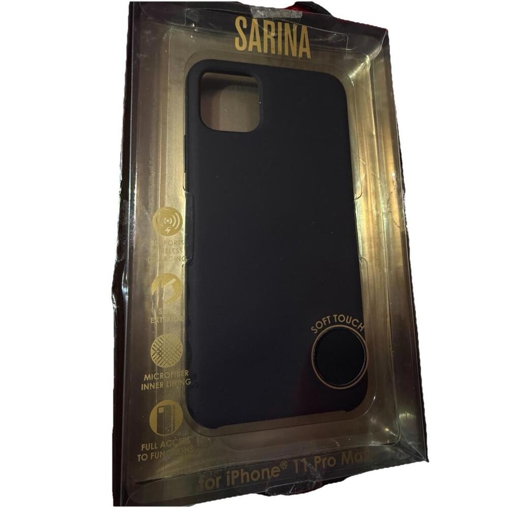 SARINA Soft Touch Silicone Slim Black Case for iPhone 11 Pro Max